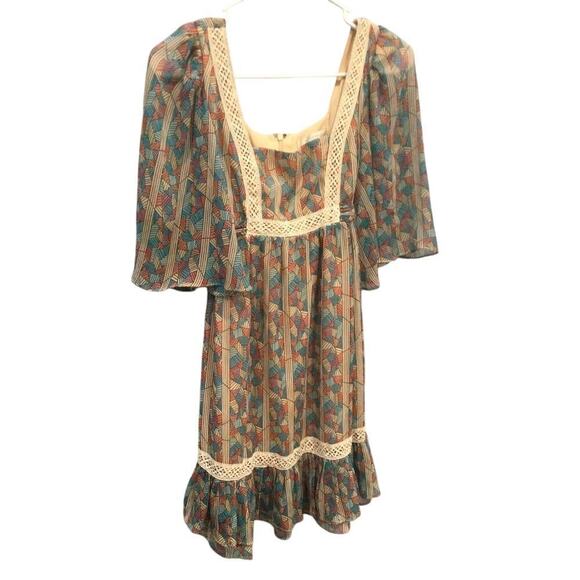 Jovovich Hawk for Target Babydoll Dress Juniors Size 3 Hippie Inspired Dress - Picture 2 of 12